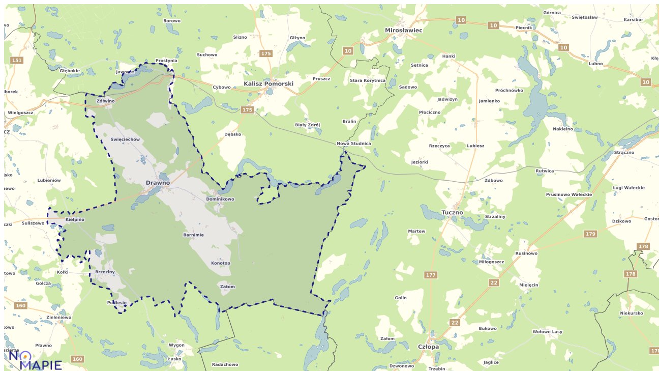 Mapa uzbrojenia terenu Drawna